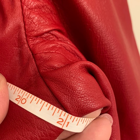Genuine Leather Jacket Beautiful Red Perfect Fall Outfit - Picture 13 of 16